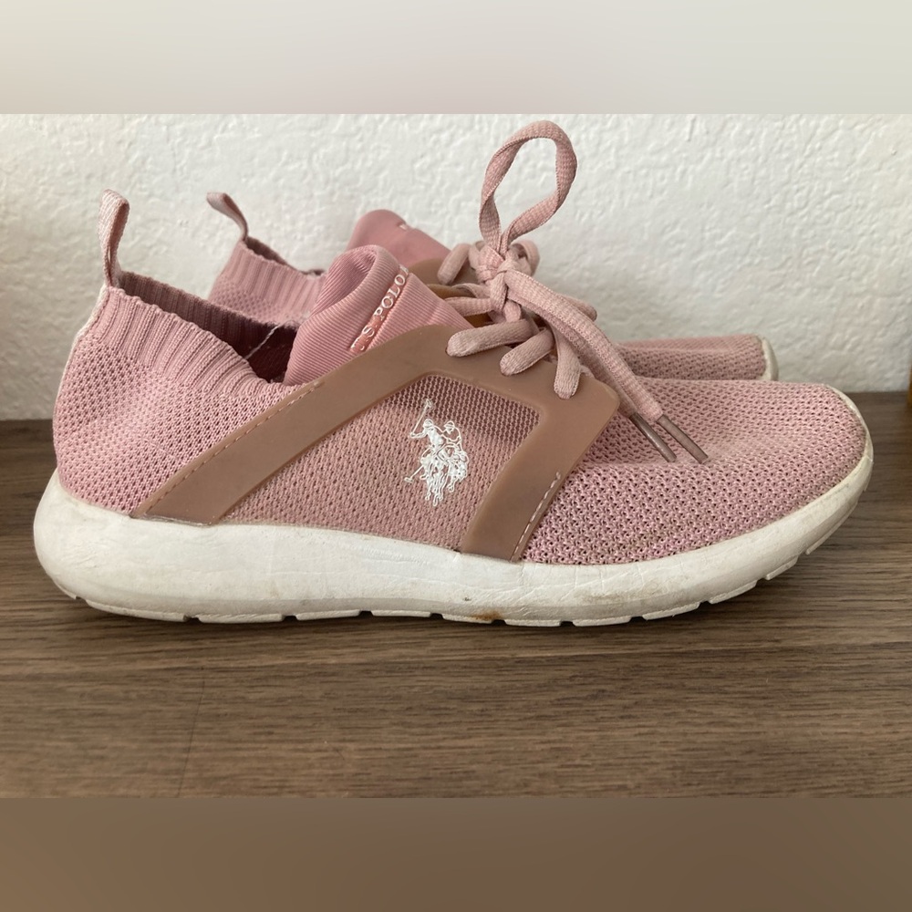 Pink Polo Tennis Shoes Size 8